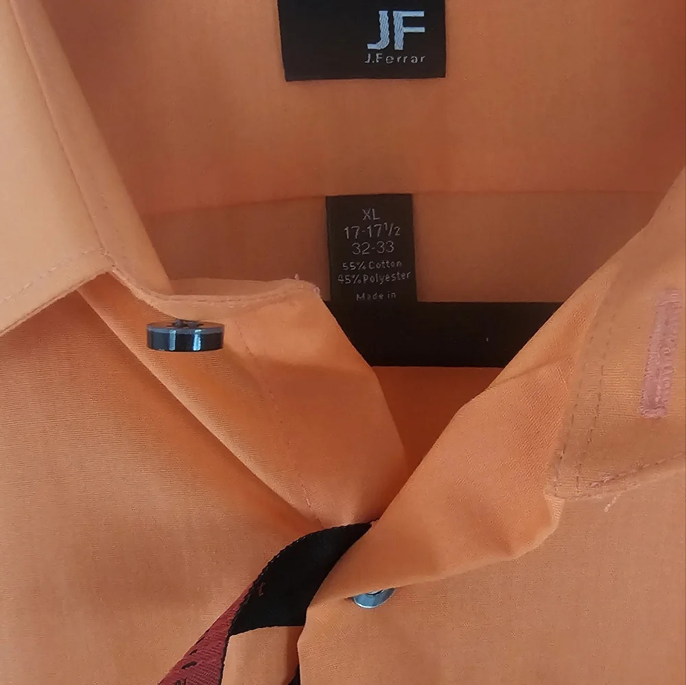 Men’s Orange Dress Shirt size XL - Picture 2 of 3